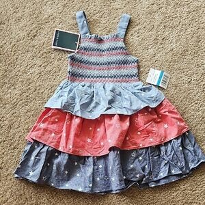 Andy & Evan Girls Americana Chambray Dress Size 3T